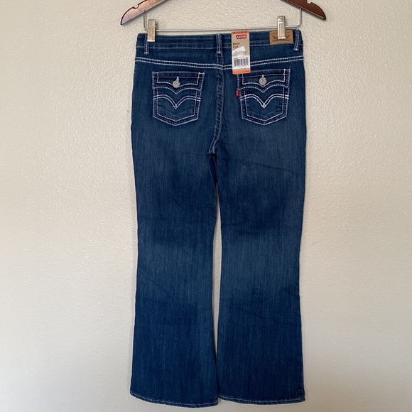 Levi's Bootcut Jeans Girls 10 1/2 Plus Stretch Blue Dark Wash - Picture 6 of 12
